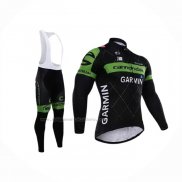 2015 Abbigliamento Ciclismo Cannondale Verde Nero Manica Lunga e Salopette