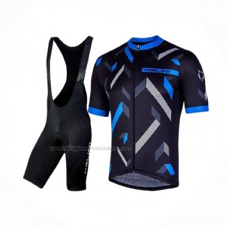 2019 Abbigliamento Ciclismo Nalini Descesa 2.0 Nero Blu Manica Corta e Salopette