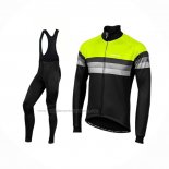 2019 Abbigliamento Ciclismo Nalini Warm 2.0 Nero Verde Manica Lunga e Salopette