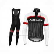 2020 Abbigliamento Ciclismo Nalini Nero Bianco Rosso Manica Lunga e Salopette