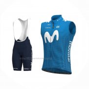 2021 Gilet Antivento Movistar Blu e Salopette