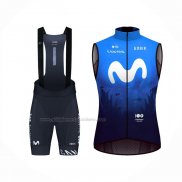 2024 Gilet Antivento Movistar Blu Bianco e Salopette