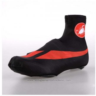 2014 Castelli Copriscarpe Ciclismo Rosso Nero