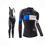 2016 Abbigliamento Ciclismo Donne Orbea Blu Nero Manica Lunga e Salopette