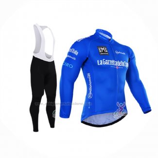 2016 Abbigliamento Ciclismo Giro d'Italia Blu Bianco Manica Lunga e Salopette