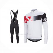 2016 Abbigliamento Ciclismo Nalini Rosso Bianco Manica Lunga e Salopette