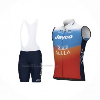 2024 Gilet Antivento Jayco AlUla Rosso Blu e Salopette