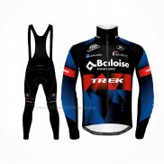 2021 Abbigliamento Ciclismo Trek Nero Rosso Blu Manica Lunga e Salopette