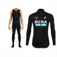 2022 Abbigliamento Ciclismo Bora-Hansgrone Nero Manica Lunga e Salopette