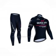 2023 Abbigliamento Ciclismo Deceuninck Quick Step Nero Manica Lunga e Salopette