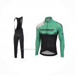 2021 Abbigliamento Ciclismo Orbea Nero Verde Manica Lunga e Salopette