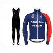 2024 Abbigliamento Ciclismo Baloise Trek Rosso Blu Manica Lunga e Salopette