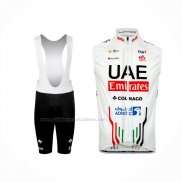 2024 Gilet Antivento UAE Bianco e Salopette