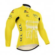 2015 Abbigliamento Ciclismo Tour de France Giallo Manica Lunga