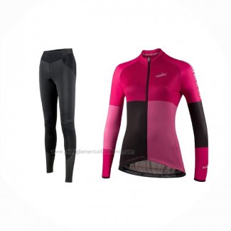 2021 Abbigliamento Ciclismo Donne Nalini Rosa Viola Manica Lunga e Salopette