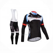 2014 Abbigliamento Ciclismo Nalini Nero Manica Lunga e Salopette