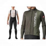 2023 Abbigliamento Ciclismo Castelli Verde Manica Lunga e Salopette