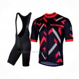 2019 Abbigliamento Ciclismo Nalini Descesa 2.0 Nero Rosso Manica Corta e Salopette