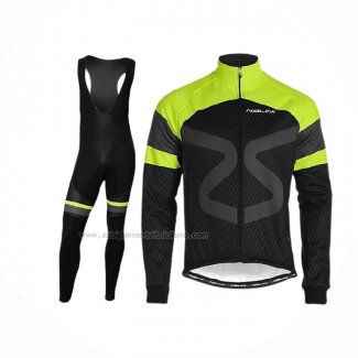 2019 Abbigliamento Ciclismo Nalini Nero Verde Manica Lunga e Salopette