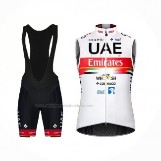 2021 Gilet Antivento UAE Bianco Rosso e Salopette