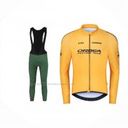 2024 Abbigliamento Ciclismo Orbea Giallo Manica Lunga e Salopette