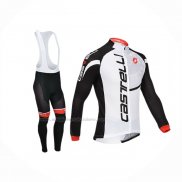 2013 Abbigliamento Ciclismo Castelli Nero Bianco Manica Lunga e Salopette