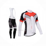 2014 Abbigliamento Ciclismo Nalini Nero Bianco Manica Lunga e Salopette