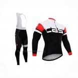 2015 Abbigliamento Ciclismo Castelli Scuro Bianco Nero Manica Lunga e Salopette