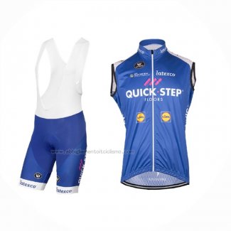 2017 Gilet Antivento Quick Step Floors Viola e Salopette