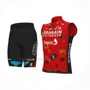 2022 Gilet Antivento Bahrain Victorious Rosso e Salopette