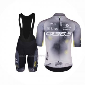 2023 Abbigliamento Ciclismo Q36.5 Grigio Nero Manica Corta e Salopette