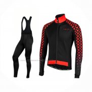 2019 Abbigliamento Ciclismo Nalini CRIT 3l 2.0 Nero Rosso Manica Lunga e Salopette