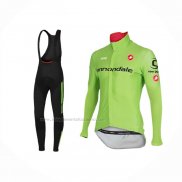 2017 Abbigliamento Ciclismo Cannondale Verde Manica Lunga e Salopette