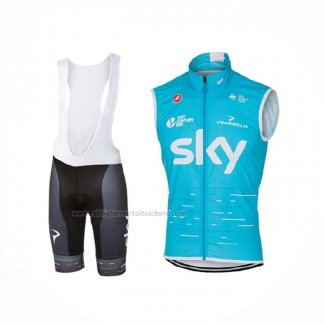 2017 Gilet Antivento Sky Celeste e Salopette